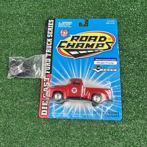Ford 1956 F100 Red Pickup Truck Road Champs Toy Die Cast Metal 1:43‎ Vtg New